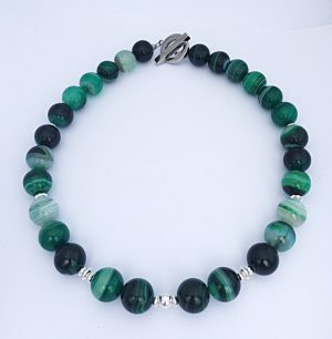 Green Banded Agate Necklace