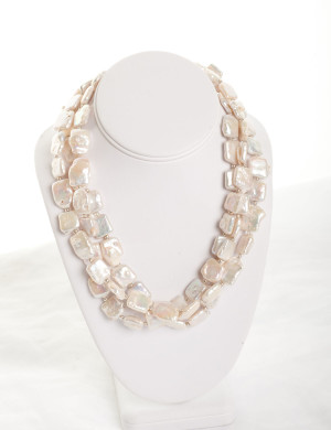 Three Strand Cultured Freshwater Pearl Necklace