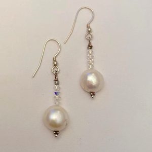 Swarovski Crystals and Pearl earrings
