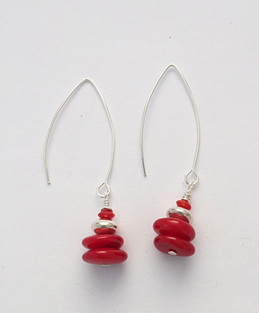 coral earrings