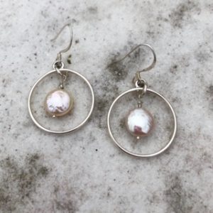 Hoop and Cultured pearls