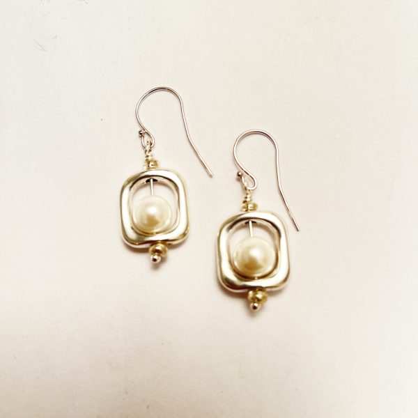 Pearl Earrings with Sterling Silver Earring Wire