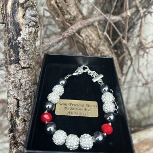 Crystal Bracelet with Hematite