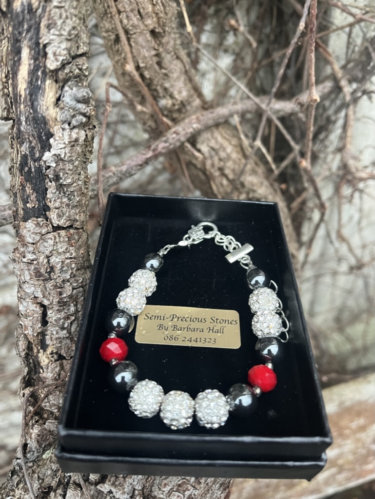 Natural Hematite Crystal Stone Bead Bracelet
