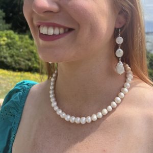 Cultured Pearls and Sterling Silver Hook Wire